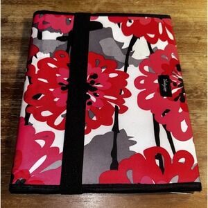Thirty One Bold Bloom Red Fold It Up Organizer For IPad/Tablet New